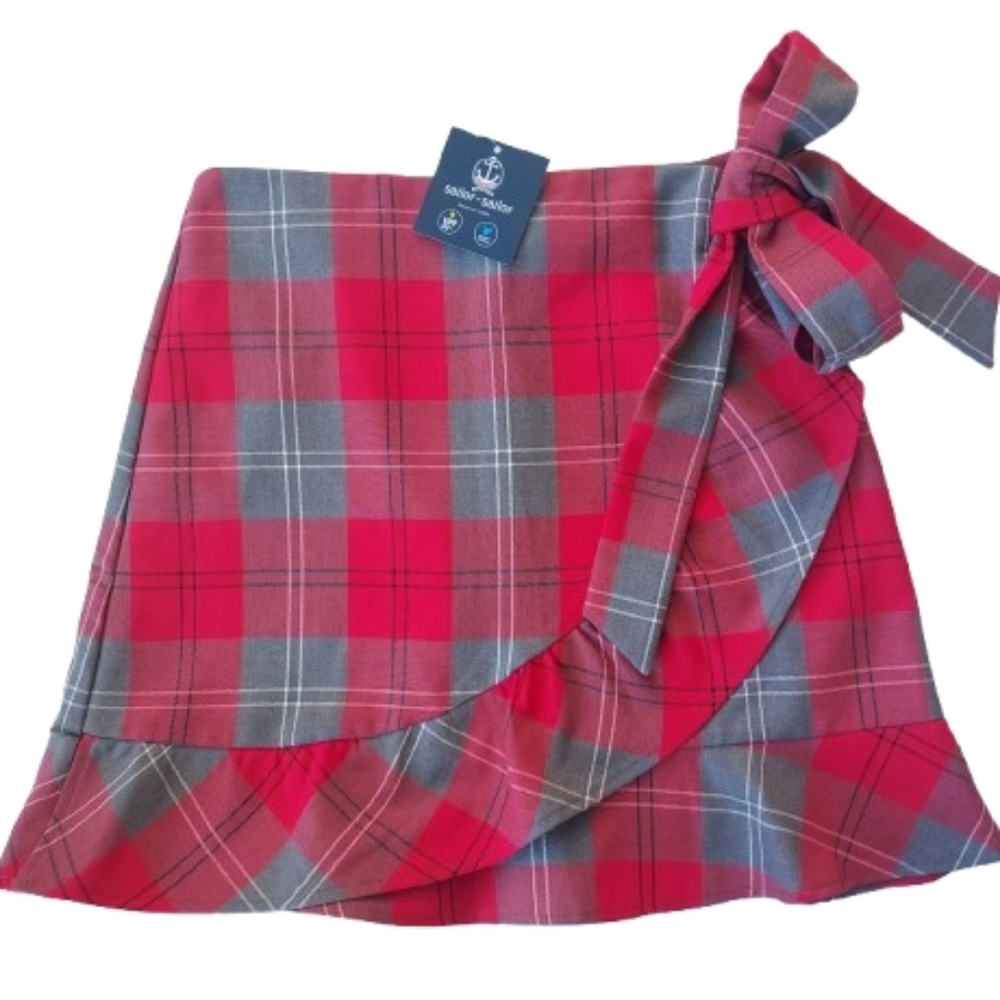 Sailor - Sailor Gray Plaid Ruffle Skirt Size Small NEW NWT Holiday Party Preppy